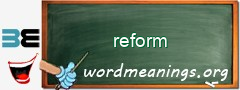 WordMeaning blackboard for reform